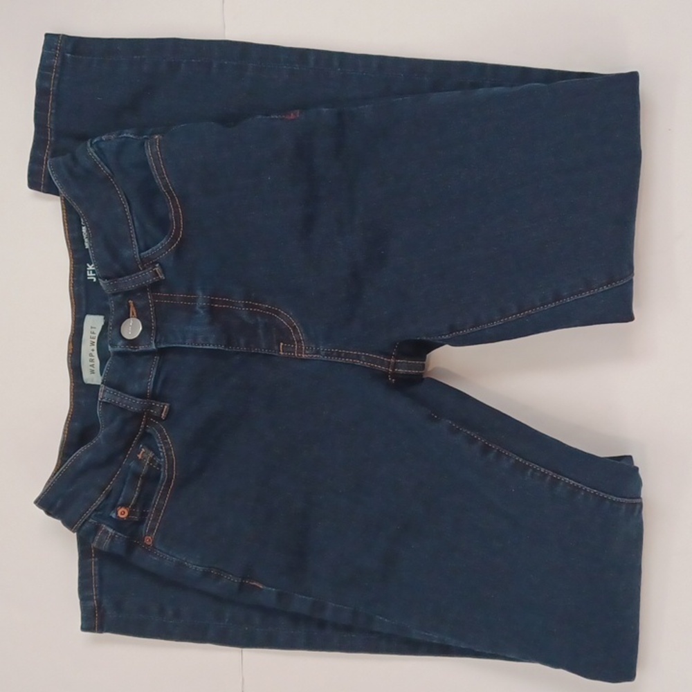Warp +Weft JFK New York City Skinny Sz.2/26 EUC! Rise 9". L.27". Waist 26"